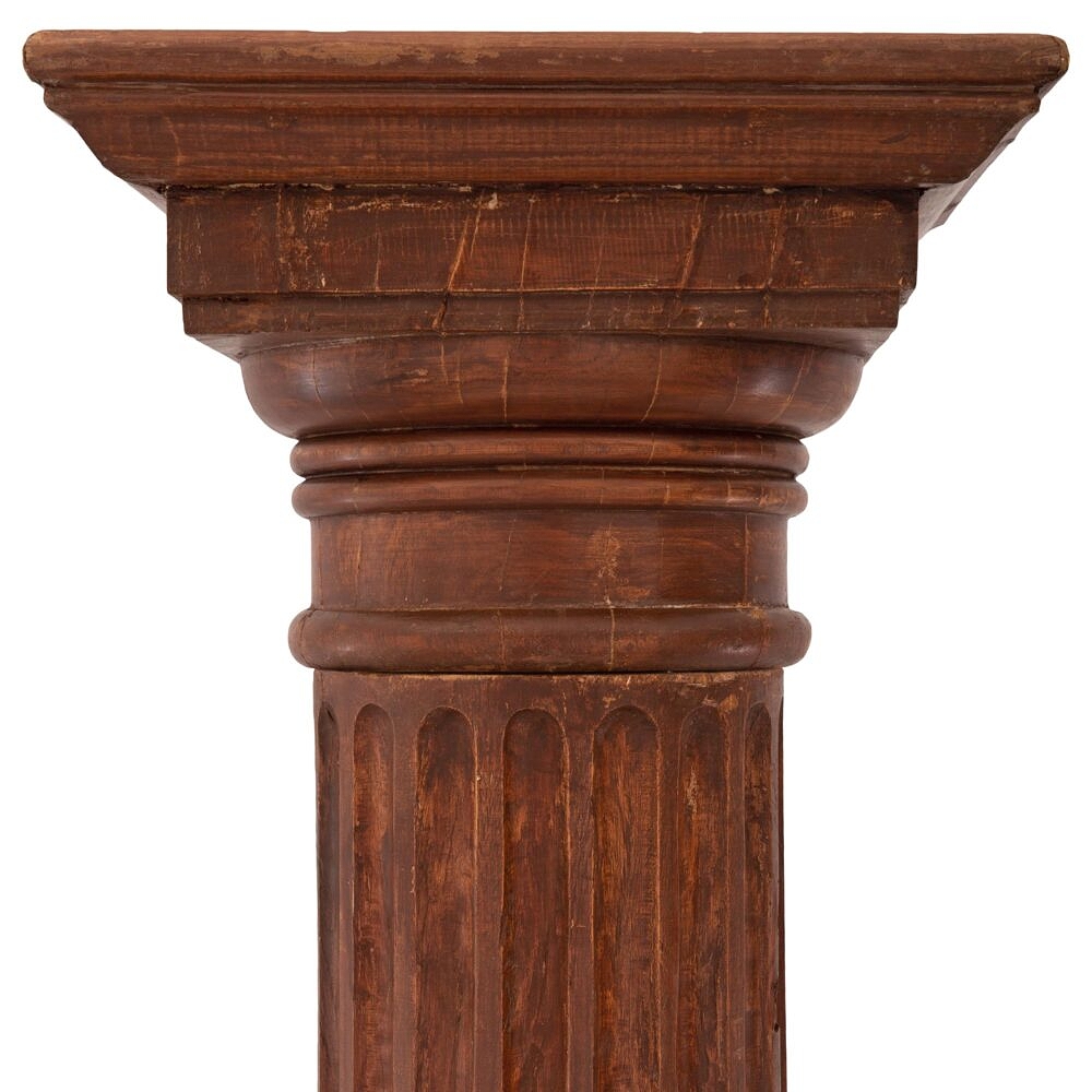 A Pair Of Italian 19th Century Architectural Wood Columns