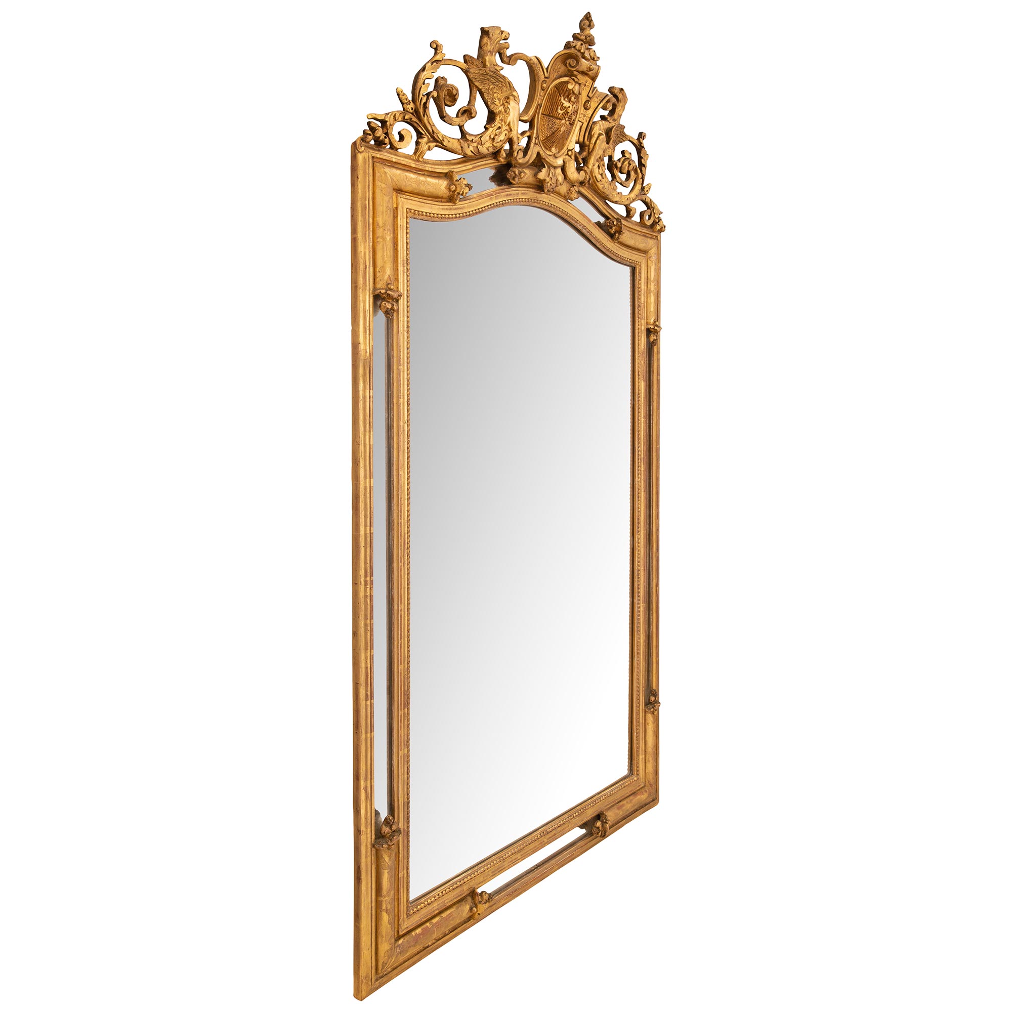Rome Oval framed mirror - Antique Gold Leaf