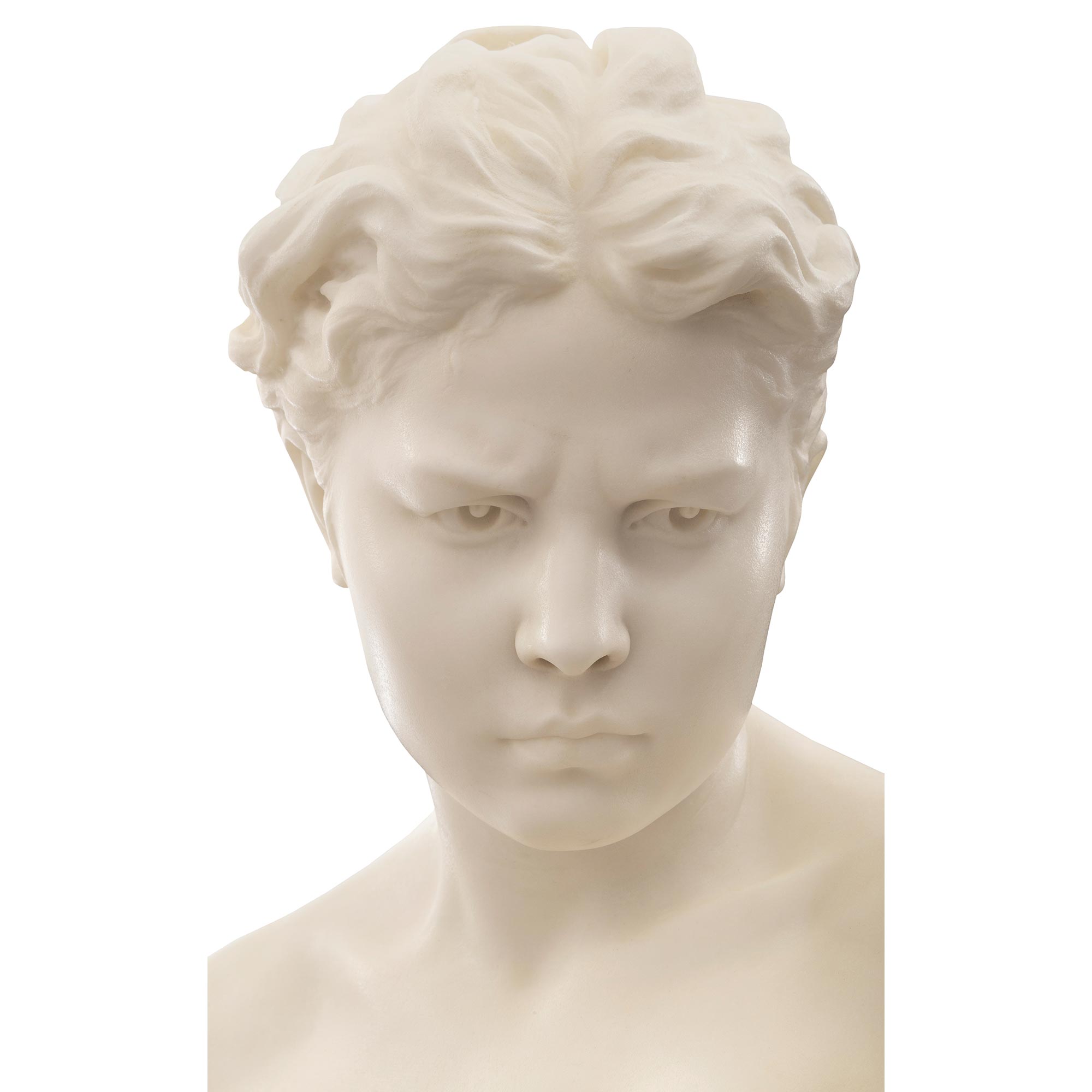 Large White Marble Bust of a Woman For Sale at 1stDibs  antique marble bust,  large marble bust, marble bust of woman