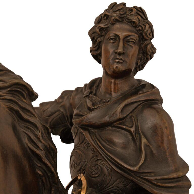 A French 19th Century Louis XIV St. Patinated Bronze, Ormolu, And ...